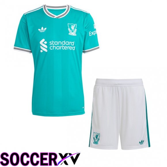 Maillot de Foot FC Liverpool Enfant Third Vert 2025/2026
