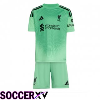 Maillot de Foot FC Liverpool Enfant Gardien de but Vert 2025/2026