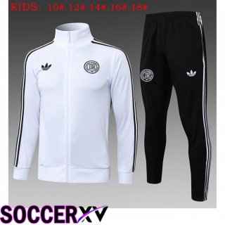 Ensemble Veste Survetement de Foot Allemagne Enfant Blanc 2025/2026