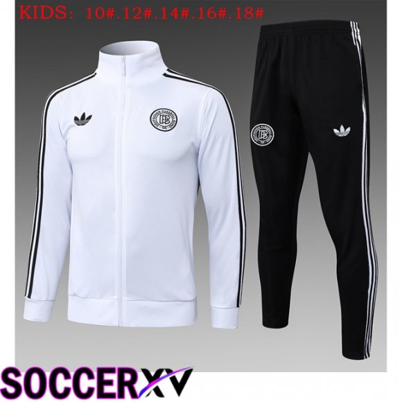 Ensemble Veste Survetement de Foot Allemagne Enfant Blanc 2025/2026