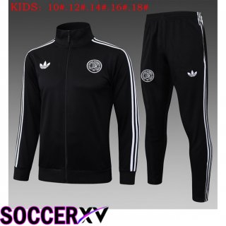 Ensemble Veste Survetement de Foot Allemagne Enfant Noir 2025/2026