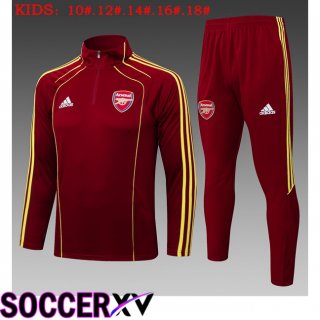 Ensemble Survetement de Foot Arsenal Enfant Rouge 2025/2026