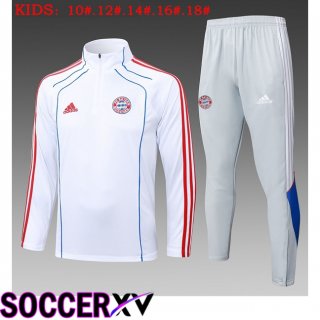 Ensemble Survetement de Foot Bayern Munich Enfant Blanc 2025/2026