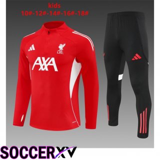 Ensemble Survetement de Foot FC Liverpool Enfant Rouge 2025/2026