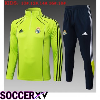 Ensemble Survetement de Foot Real Madrid Enfant Vert 2025/2026