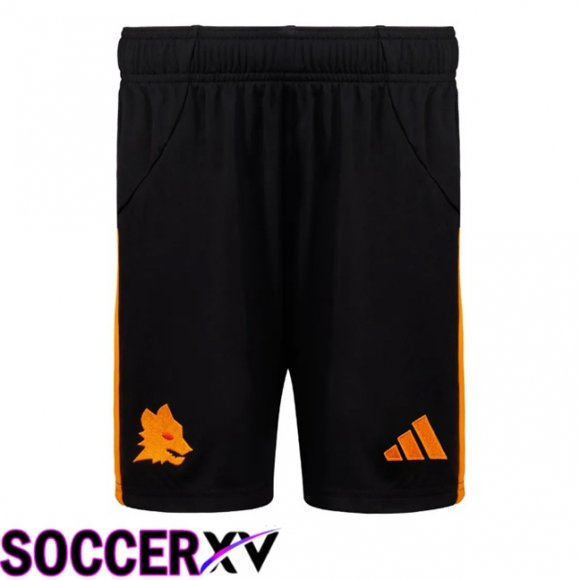 Short De Foot AS Roma Exterieur Noir 2025/2026