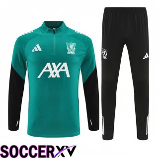 Ensemble Survetement de Foot FC Liverpool Vert 2025/2026