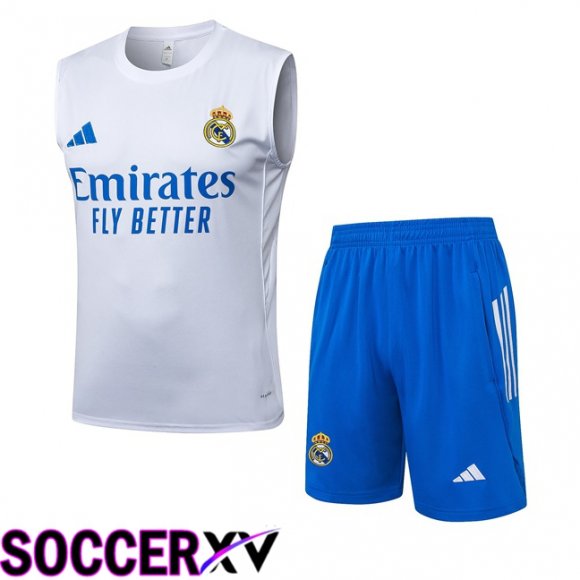 Gilet Foot Real Madrid + Shorts Blanc 2025/2026