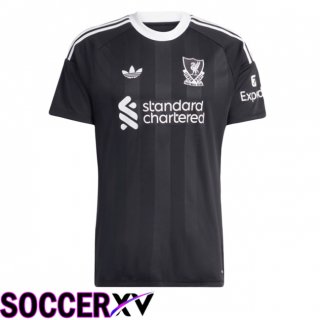 Maillot de Foot FC Liverpool Gardien de but Noir 2025/2026
