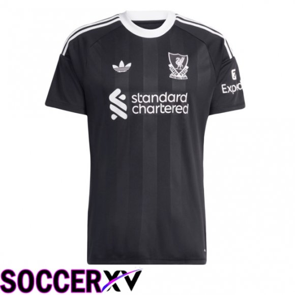 Maillot de Foot FC Liverpool Gardien de but Noir 2025/2026