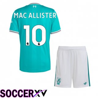Maillot de Foot FC Liverpool (MAC ALLISTER 10) Enfant Third Vert 2025/2026