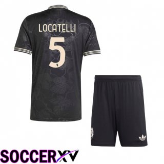Maillot de Foot Juventus (LOCATELLI 5) Enfant Third Noir 2025/2026