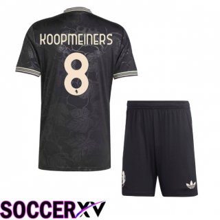 Maillot de Foot Juventus (KOOPMEINERS 8) Enfant Third Noir 2025/2026