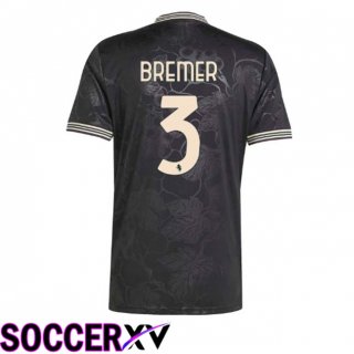Maillot de Foot Juventus (BREMER 3) Third Noir 2025/2026