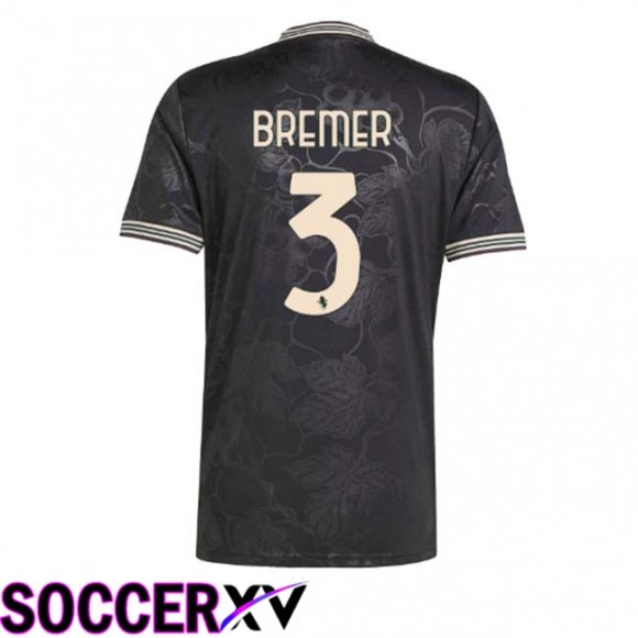 Maillot de Foot Juventus (BREMER 3) Third Noir 2025/2026