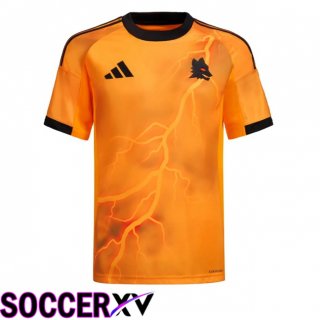 Maillot de Foot AS Roma Exterieur Jaune 2025/2026