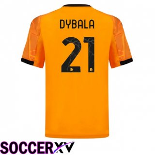 Maillot de Foot AS Roma (DYBALA 21) Exterieur Jaune 2025/2026