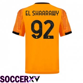 Maillot de Foot AS Roma (EL SHAARAWY 92) Exterieur Jaune 2025/2026