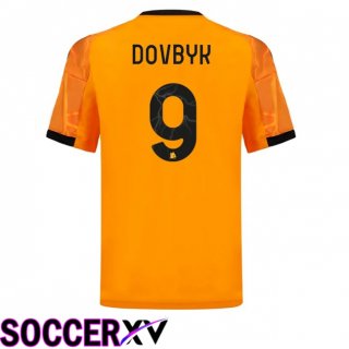 Maillot de Foot AS Roma (DOVBYK 9) Exterieur Jaune 2025/2026