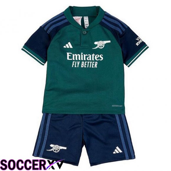 Arsenal Kids Soccer Jersey Third Green 2023/2024