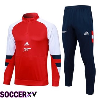 Arsenal Training Tracksuit Suit Red White 2023/2024