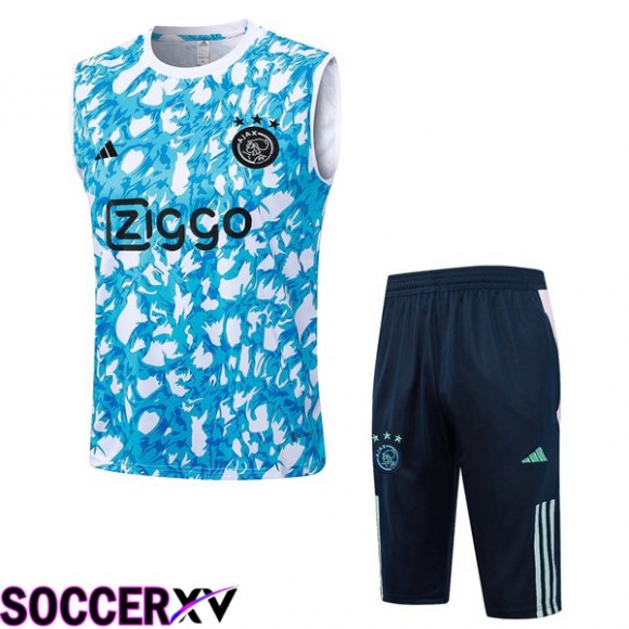 AFC Ajax Soccer Vest + Shorts Blue 2023/2024