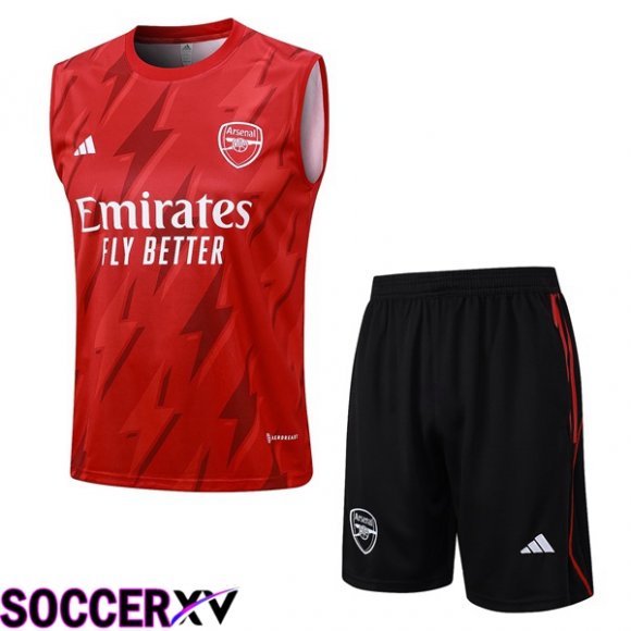 Arsenal Soccer Vest + Shorts Red 2023/2024