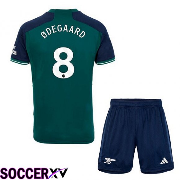 Arsenal (ØDEGAARD 8) Kids Soccer Jersey Third Green 2023/2024