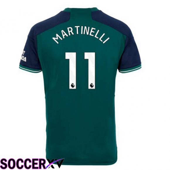 Arsenal (MARTINELLI 11) Soccer Jersey Third Green 2023/2024