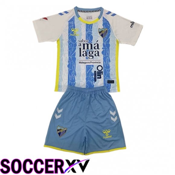 Malaga Kids Home Soccer Jersey 2024/2025