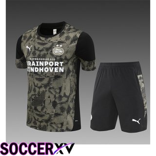 Ensemble Training T-Shirts PSV Eindhoven Enfant Brun/Noir 2025/2026