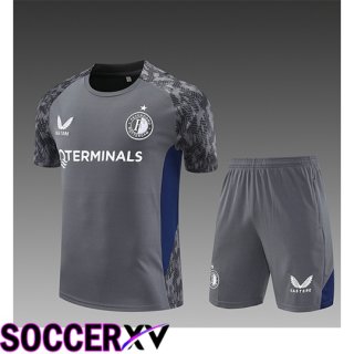Ensemble Training T-Shirts Feyenoord Enfant Gris/Bleu 2025/2026
