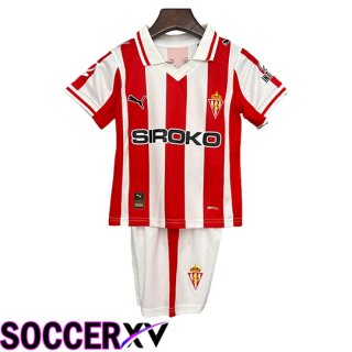 Maillot De Foot Sporting Gijon Enfant Domicile 2025/2026
