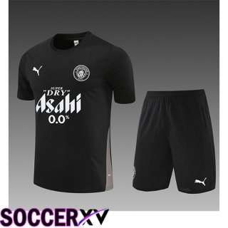 Ensemble Training T-Shirts Manchester City Enfant Noir 2025/2026