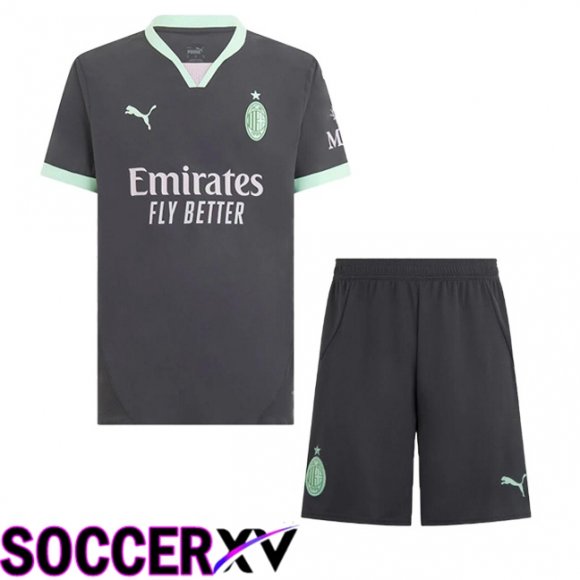 AC Milan Kids Third Soccer Jersey Black 2024/2025