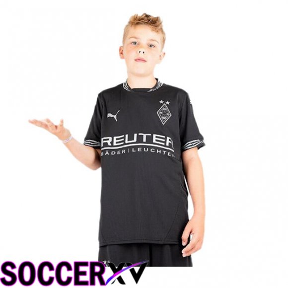 Monchengladbach Kids Third Soccer Jersey Black 2024/2025