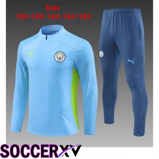 Manchester City Kids kit Training Tracksuit Blue 2024/2025