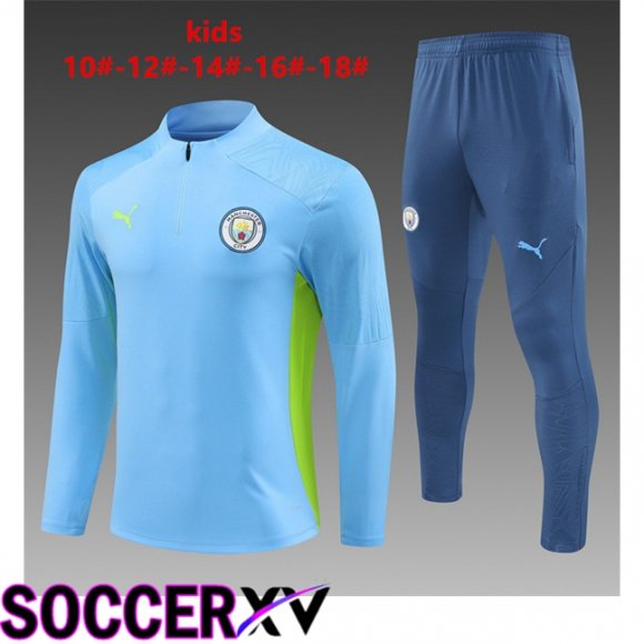 Manchester City Kids kit Training Tracksuit Blue 2024/2025