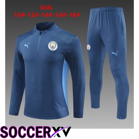 Manchester City Kids kit Training Tracksuit Blue Royal 2024/2025