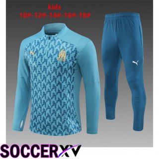 Marseille OM Kids kit Training Tracksuit Blue 2024/2025