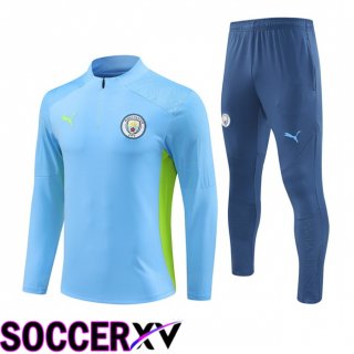 Manchester City Kids kit Training Tracksuit Blue 2024/2025