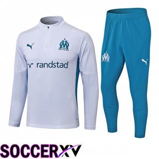 Marseille OM Kids kit Training Tracksuit White 2024/2025