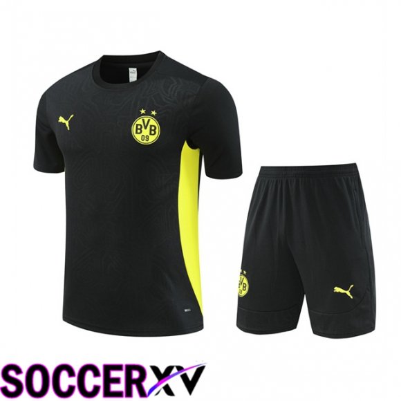 Dortmund BVB kit Training T Shirt + Shorts Black 2024/2025