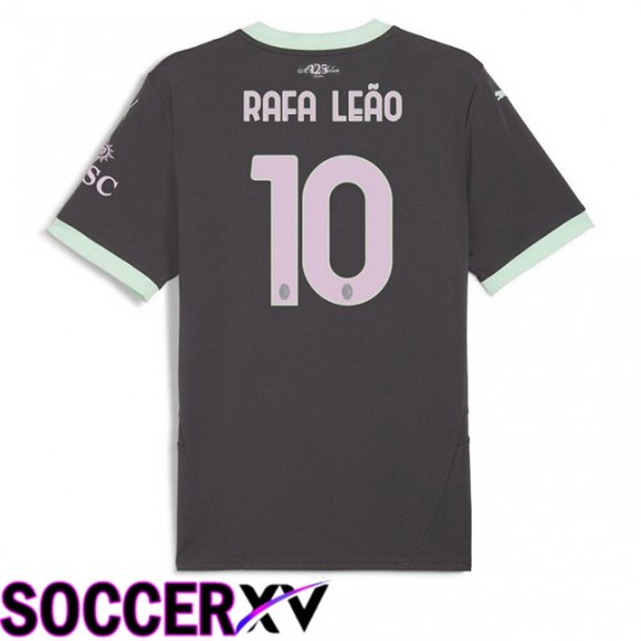 AC Milan (Rafa Leão 10) Third Soccer Jersey Black 2024/2025