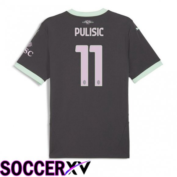 AC Milan (Pulisic 11) Third Soccer Jersey Black 2024/2025