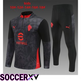 Ensemble Survetement de Foot AC Milan Enfant Noir 2025/2026