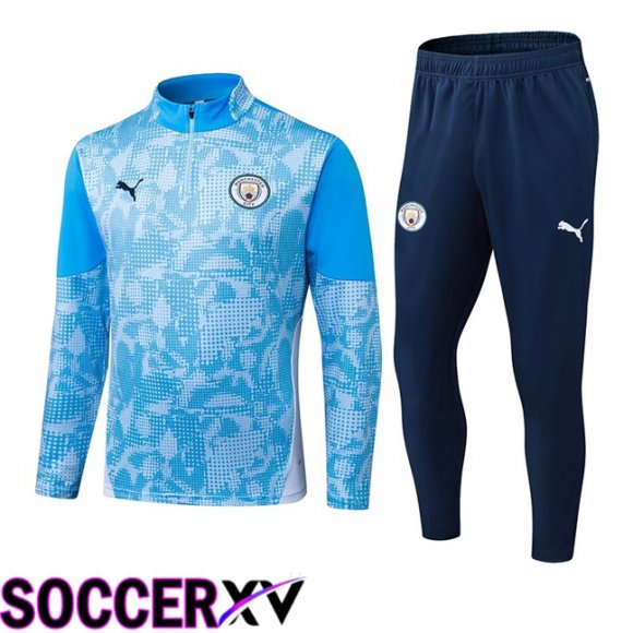 Ensemble Survetement de Foot Manchester City Bleu 2025/2026
