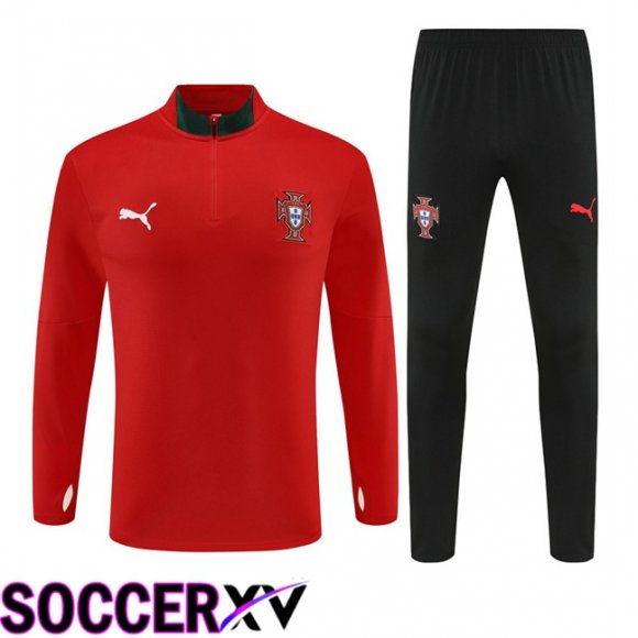 Ensemble Survetement de Foot Portugal Rouge 2025/2026