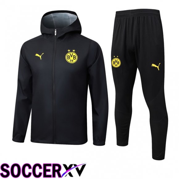 Survetement de Foot - Coupe Vent Dortmund BVB Noir 2025/2026