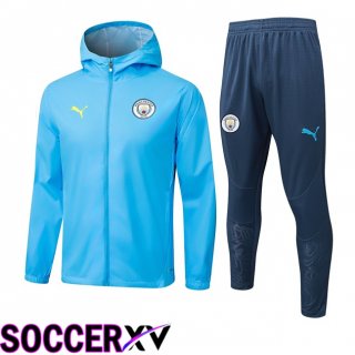 Survetement de Foot - Coupe Vent Manchester City Bleu 2025/2026